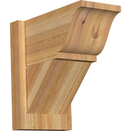 Ekena Millwork Traditional Traditional Rough Sawn Outlooker, Western Red Cedar, 8"W x 14"D x 14"H OUT08X14X14TRA01RWR